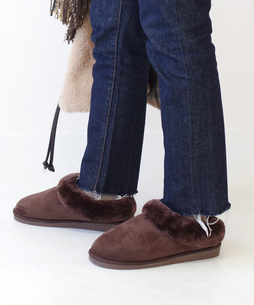 AmiAmi（アミアミ）の「【17cm-26cm対応！】もこもこムートンスリッパ（その他シューズ・レディース・ベージュ/グレー/ブラック/ダークブラウン/レオパード/ライトグレー/キャメル・37/39/40/35/38/36/41/42/32/33/34）」の4枚目の写真