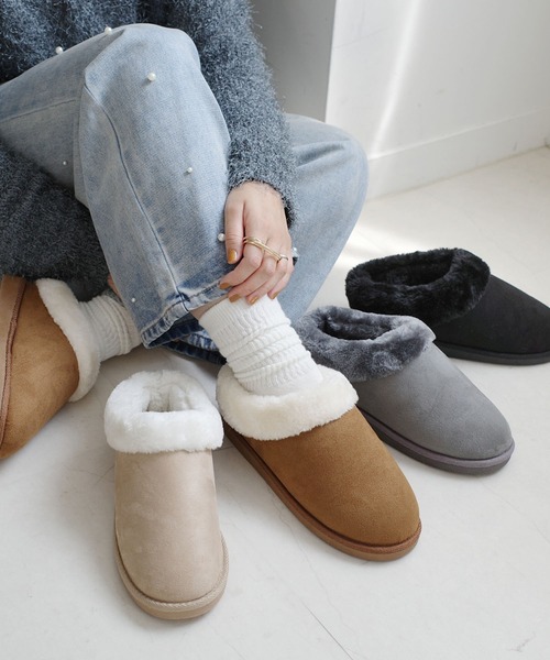 AmiAmi（アミアミ）の「【17cm-26cm対応！】もこもこムートンスリッパ（その他シューズ・レディース・ベージュ/グレー/ブラック/ダークブラウン/レオパード/ライトグレー/キャメル・37/39/40/35/38/36/41/42/32/33/34）」の6枚目の写真