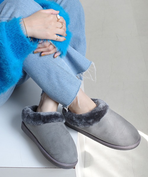 17cm-26cm対応！】もこもこムートンスリッパ（その他シューズ