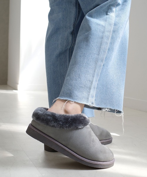 AmiAmi（アミアミ）の「【17cm-26cm対応！】もこもこムートンスリッパ（その他シューズ・レディース・ベージュ/グレー/ブラック/ダークブラウン/レオパード/ライトグレー/キャメル・37/39/40/35/38/36/41/42/32/33/34）」の9枚目の写真