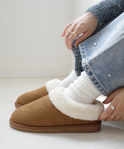 AmiAmi（アミアミ）の「【17cm-26cm対応！】もこもこムートンスリッパ（その他シューズ・レディース・ベージュ/グレー/ブラック/ダークブラウン/レオパード/ライトグレー/キャメル・37/39/40/35/38/36/41/42/32/33/34）」の12枚目の写真