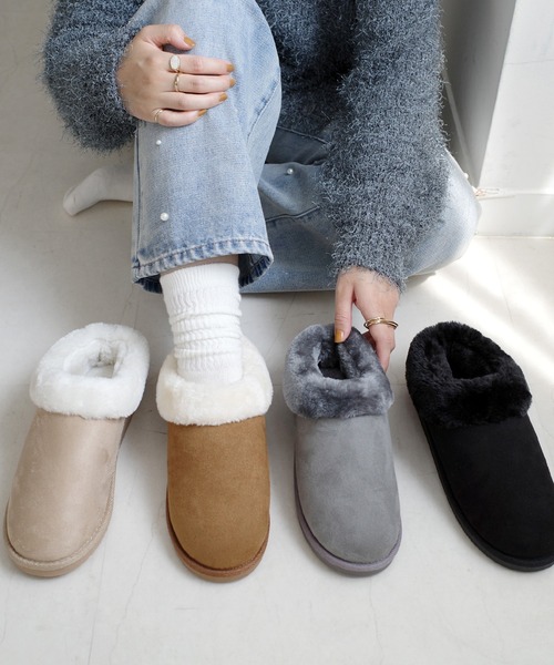 AmiAmi（アミアミ）の「【17cm-26cm対応！】もこもこムートンスリッパ（その他シューズ・レディース・ベージュ/グレー/ブラック/ダークブラウン/レオパード/ライトグレー/キャメル・37/39/40/35/38/36/41/42/32/33/34）」の15枚目の写真