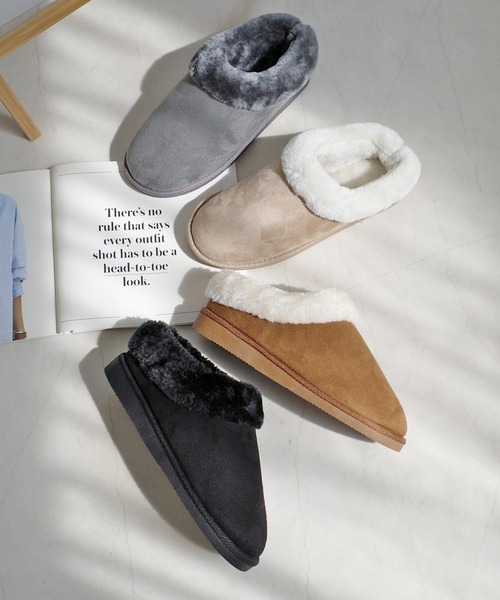 AmiAmi（アミアミ）の「【17cm-26cm対応！】もこもこムートンスリッパ（その他シューズ・レディース・ベージュ/グレー/ブラック/ダークブラウン/レオパード/ライトグレー/キャメル・37/39/40/35/38/36/41/42/32/33/34）」の18枚目の写真