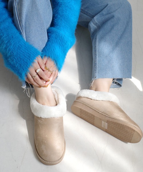 AmiAmi（アミアミ）の「【17cm-26cm対応！】もこもこムートンスリッパ（その他シューズ・レディース・ベージュ/グレー/ブラック/ダークブラウン/レオパード/ライトグレー/キャメル・37/39/40/35/38/36/41/42/32/33/34）」の19枚目の写真