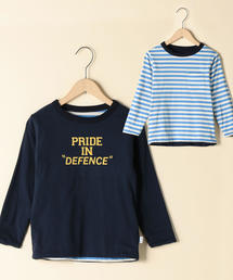 coen | 【coen キッズ / ジュニア】ロゴリバーシブルロングTシャツ（ロゴｔ）(100～150cm)(Tシャツ/カットソー)