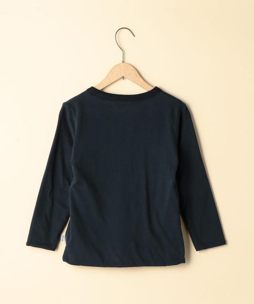 coen（コーエン）の「【coen キッズ / ジュニア】ロゴリバーシブルロングTシャツ（ロゴｔ）(100～150cm)（Tシャツ/カットソー・キッズ・ネイビー/オフホワイト・150/100/120/140/110/130）」の9枚目の写真