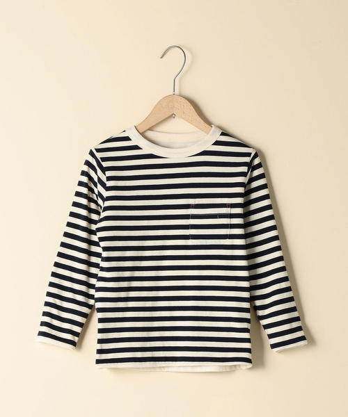 coen（コーエン）の「【coen キッズ / ジュニア】ロゴリバーシブルロングTシャツ（ロゴｔ）(100～150cm)（Tシャツ/カットソー・キッズ・ネイビー/オフホワイト・150/100/120/140/110/130）」の3枚目の写真