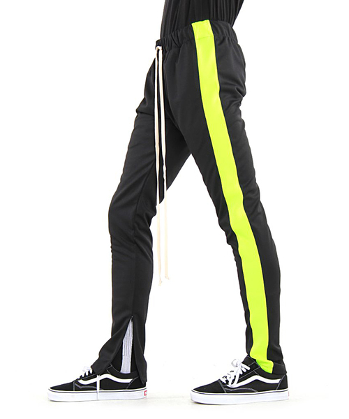 EPTM(エピトミ)の「ラインジャージパンツ/トラックパンツ(その他パンツ・メンズ・ネイビー/ブラック×ホワイト/グリーン系その他/ブルー系その他/ピンク系その他/シルバー系その他/ブラック×パープル/ブラック×ライム/ブラック×イエロー/グレー×ホワイト/ブラウン/E/ライトベージュ/F・S/M/L/XL)」の5枚目の写真