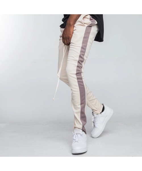 EPTM(エピトミ)の「ラインジャージパンツ/トラックパンツ(その他パンツ・メンズ・ネイビー/ブラック×ホワイト/グリーン系その他/ブルー系その他/ピンク系その他/シルバー系その他/ブラック×パープル/ブラック×ライム/ブラック×イエロー/グレー×ホワイト/ブラウン/E/ライトベージュ/F・S/M/L/XL)」の8枚目の写真