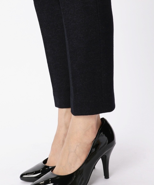 NARACAMICIE（ナラカミーチェ）の「【セットアップスーツ対応】バーズアイ9分丈パンツ（スーツパンツ・レディース・パープル/グレー・SMALL/MEDIUM/LARGE）」の3枚目の写真