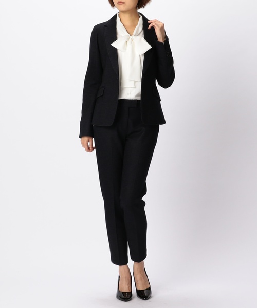 NARACAMICIE（ナラカミーチェ）の「【セットアップスーツ対応】バーズアイ9分丈パンツ（スーツパンツ・レディース・パープル/グレー・SMALL/MEDIUM/LARGE）」の11枚目の写真