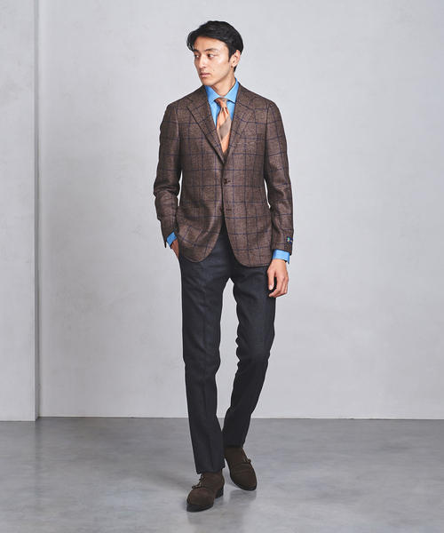 UNITED ARROWS（ユナイテッドアローズ）の「UADT ウィンドウペイン 3B ジャケット（テーラードジャケット・メンズ・ダークブラウン・44/46/48/54/52/42/50）」の3枚目の写真