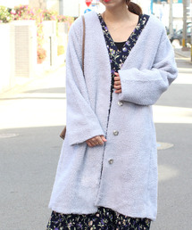 軽くてあったか◆ボアカラーレスコート