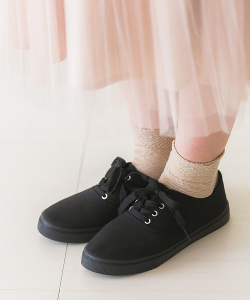 menue（メヌエ）の「シンプル デッキシューズ ローカット スニーカー（スニーカー・レディース・ブラック/ネイビー/グレー/ブルー/アイボリー/ブラック系その他・LL/3L/S/M/L/SS）」の3枚目の写真