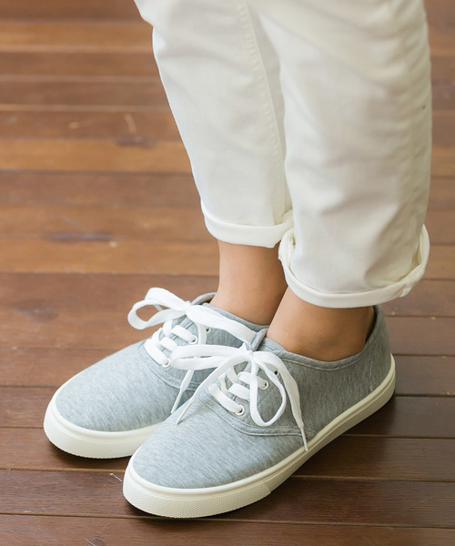 45rpm / デニムのデッキシューズ/ローカットスニーカー/24cm/IDG/コットン シンプル デッキシューズ ローカット スニーカー（スニーカー）｜menue