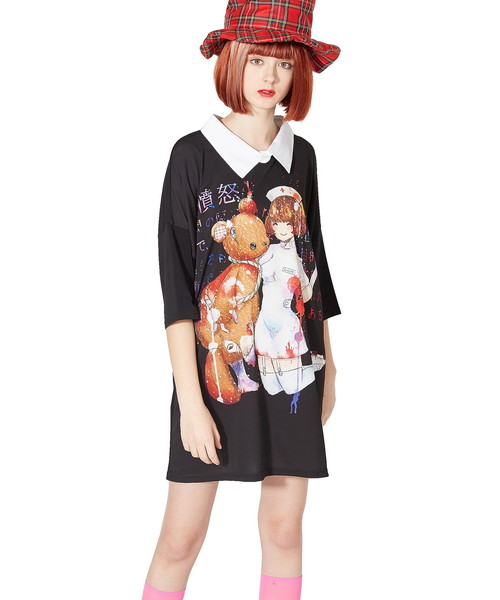 ankoROCK(アンコロック)の「7つの大罪『憤怒』シャツ襟Tシャツ -メガビッグ-(Tシャツ/カットソー・メンズ・A・ONE SIZE)」の2枚目の写真