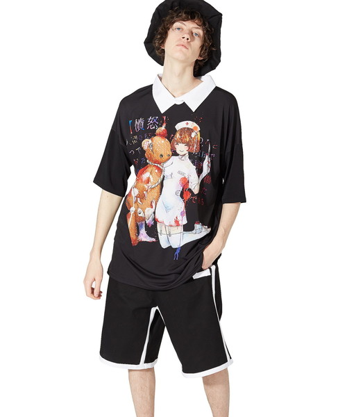 ankoROCK(アンコロック)の「7つの大罪『憤怒』シャツ襟Tシャツ -メガビッグ-(Tシャツ/カットソー・メンズ・A・ONE SIZE)」の7枚目の写真