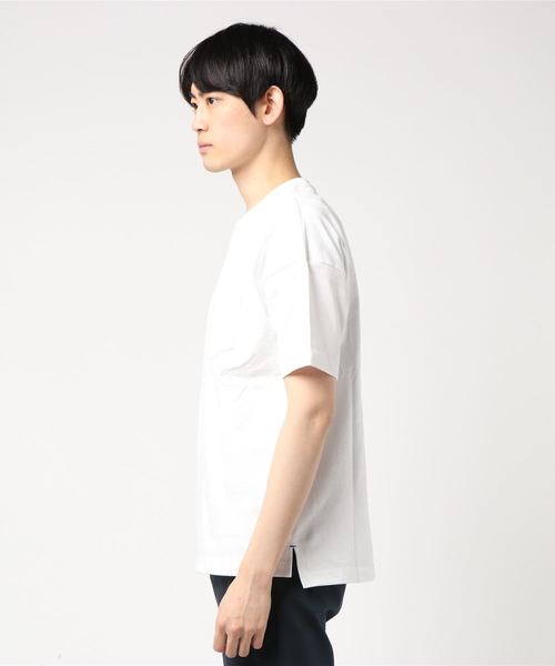 COMME CA ISM(コムサイズム)の「ポケット付 半袖 Tシャツ(Tシャツ/カットソー・メンズ・ホワイト/ネイビー/ターコイズブルー/イエロー・MEDIUM/LARGE/X-LARGE)」の6枚目の写真