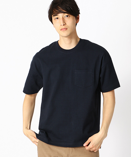 COMME CA ISM(コムサイズム)の「ポケット付 半袖 Tシャツ(Tシャツ/カットソー・メンズ・ホワイト/ネイビー/ターコイズブルー/イエロー・MEDIUM/LARGE/X-LARGE)」の3枚目の写真