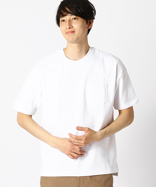 COMME CA ISM(コムサイズム)の「ポケット付 半袖 Tシャツ(Tシャツ/カットソー・メンズ・ホワイト/ネイビー/ターコイズブルー/イエロー・MEDIUM/LARGE/X-LARGE)」の2枚目の写真