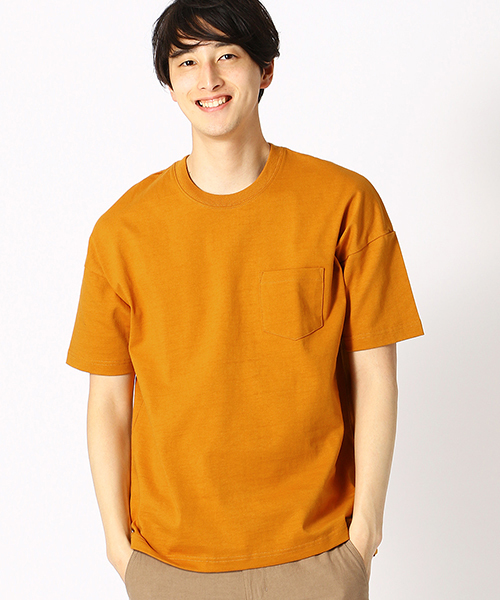 COMME CA ISM(コムサイズム)の「ポケット付 半袖 Tシャツ(Tシャツ/カットソー・メンズ・ホワイト/ネイビー/ターコイズブルー/イエロー・MEDIUM/LARGE/X-LARGE)」の1枚目の写真