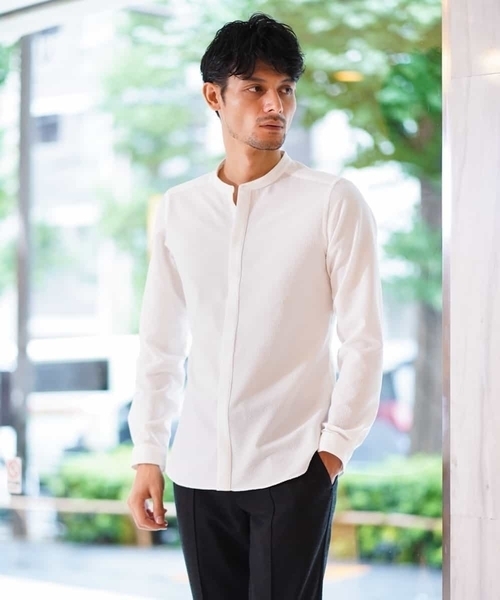 MICHEL KLEIN HOMME (ミッシェルクランオム)の「シャツ(エバレットギンガムサッカー)(シャツ/ブラウス・メンズ・ホワイト/ブラック/ネイビー・44/46/51/48)」の11枚目の写真