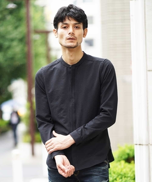 MICHEL KLEIN HOMME (ミッシェルクランオム)の「シャツ(エバレットギンガムサッカー)(シャツ/ブラウス・メンズ・ホワイト/ブラック/ネイビー・44/46/51/48)」の18枚目の写真
