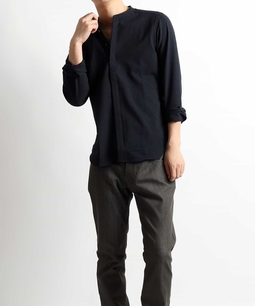 MICHEL KLEIN HOMME (ミッシェルクランオム)の「シャツ(エバレットギンガムサッカー)(シャツ/ブラウス・メンズ・ホワイト/ブラック/ネイビー・44/46/51/48)」の21枚目の写真