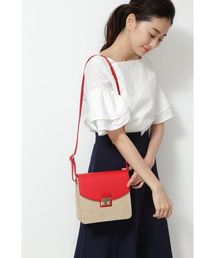 NATURAL BEAUTY BASIC | バイカラーフラップショルダー(ショルダーバッグ)