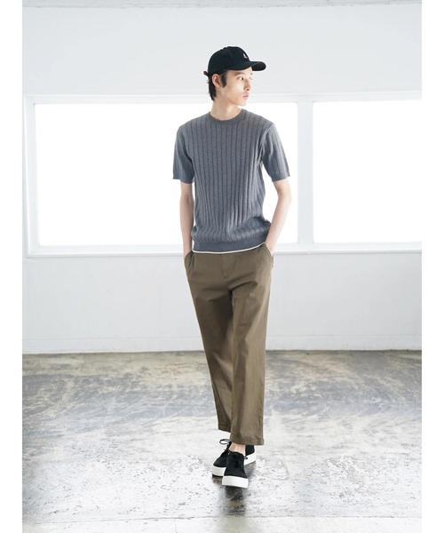 CRAFT STANDARD BOUTIQUE（クラフトスタンダードブティック）の「ツイルストレッチパンツ ☆○（チノパンツ・メンズ・ブラック/ベージュ/ネイビー/カーキ/サックスブルー/ブルー/杢グレー・LL/S/M/L）」の9枚目の写真