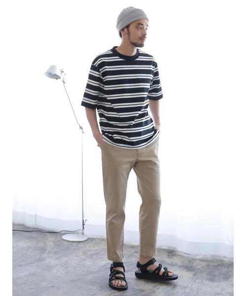 CRAFT STANDARD BOUTIQUE（クラフトスタンダードブティック）の「ツイルストレッチパンツ ☆○（チノパンツ・メンズ・ブラック/ベージュ/ネイビー/カーキ/サックスブルー/ブルー/杢グレー・LL/S/M/L）」の19枚目の写真