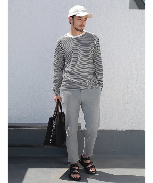 CRAFT STANDARD BOUTIQUE（クラフトスタンダードブティック）の「ツイルストレッチパンツ ☆○（チノパンツ・メンズ・ブラック/ベージュ/ネイビー/カーキ/サックスブルー/ブルー/杢グレー・LL/S/M/L）」の2枚目の写真