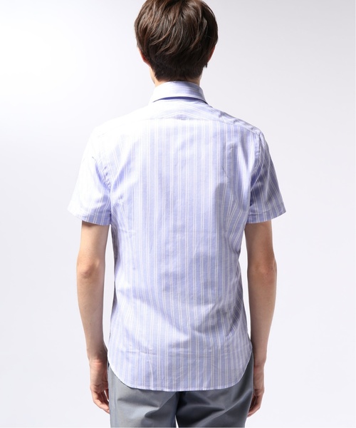 EDIFICE（エディフィス）の「カッタウェイ ハンソデ カラミ ストライプシャツ（シャツ/ブラウス・メンズ・ブルー・44/46/48）」の13枚目の写真