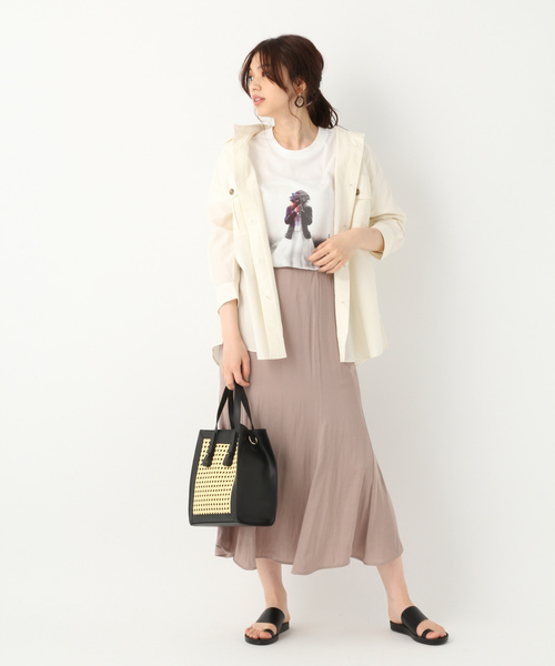 GLOBAL WORK(グローバルワーク)の「コットンリネンCPOシャツ/837592(シャツ/ブラウス・レディース・ベージュ/オフホワイト/カーキ・FREE)」の8枚目の写真