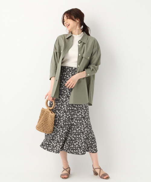 GLOBAL WORK(グローバルワーク)の「コットンリネンCPOシャツ/837592(シャツ/ブラウス・レディース・ベージュ/オフホワイト/カーキ・FREE)」の11枚目の写真