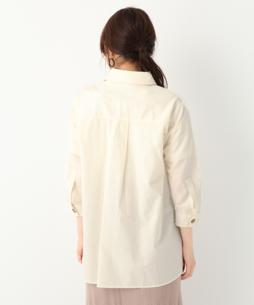 GLOBAL WORK(グローバルワーク)の「コットンリネンCPOシャツ/837592(シャツ/ブラウス・レディース・ベージュ/オフホワイト/カーキ・FREE)」の20枚目の写真