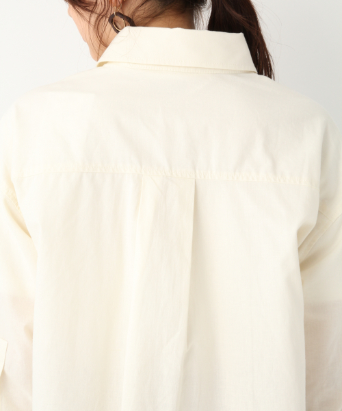 GLOBAL WORK(グローバルワーク)の「コットンリネンCPOシャツ/837592(シャツ/ブラウス・レディース・ベージュ/オフホワイト/カーキ・FREE)」の15枚目の写真