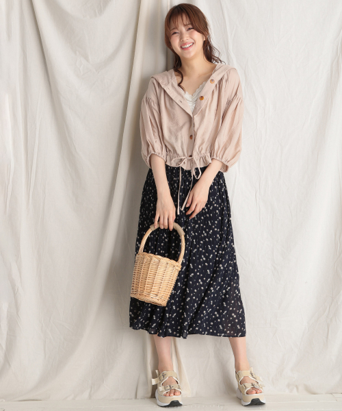 Heather（ヘザー）の「ボリュームフーディー/SS　841788（シャツ/ブラウス・レディース・アイボリー/パープル/ブラック/ベージュ・FREE）」の13枚目の写真