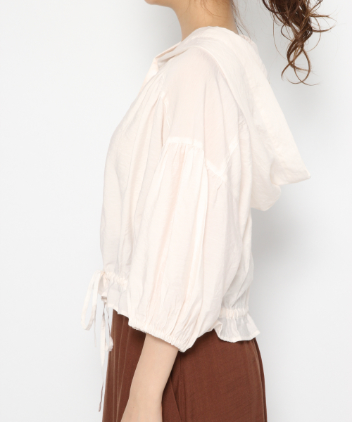 Heather（ヘザー）の「ボリュームフーディー/SS　841788（シャツ/ブラウス・レディース・アイボリー/パープル/ブラック/ベージュ・FREE）」の17枚目の写真