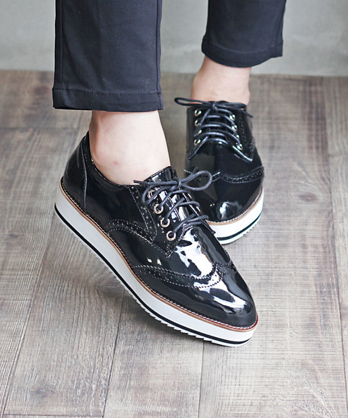 セール 厚底マニッシュウイングチップシューズ ドレスシューズ Libertydoll リバティードール のファッション通販 Zozotown