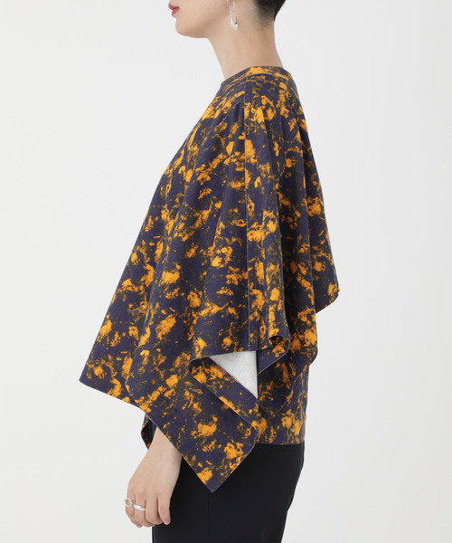 TOGA PULLA / Marble print top/36/コットン/BLK/TP92-JK256 TOGA PULLA（トーガ プルラ）の「【TOGA PULLA】Marble print top TP92