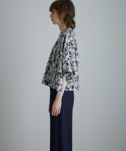 TOGA PULLA（トーガ　プルラ）の「【TOGA PULLA】Marble print top TP92-JK256（Tシャツ/カットソー・レディース・オフホワイト/オレンジ・SMALL）」の16枚目の写真