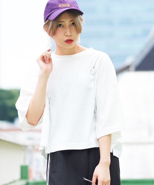 WEGO（ウィゴー）の「WEGO/ショルダーリングジップTシャツ（Tシャツ 