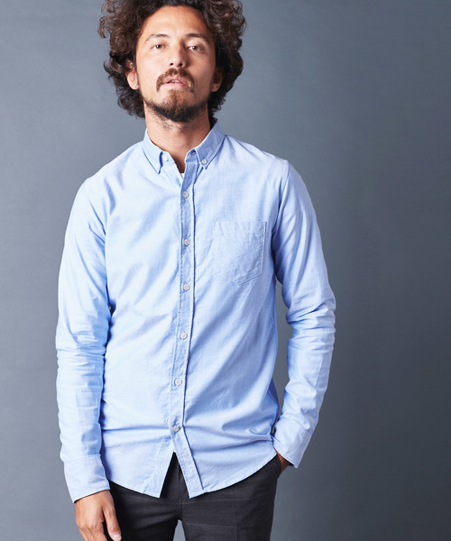 Magine（マージン）の「BROOKS OXFORD B.D SHIRTS L/S ブルックスオックスフォードボタンダウンシャツロングスリーブ（シャツ/ブラウス・メンズ・ホワイト/ブルー/ネイビー・44/46/48）」の3枚目の写真