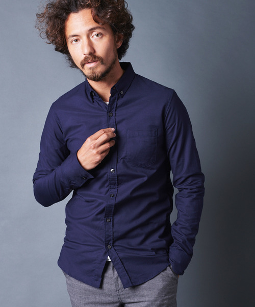 Magine（マージン）の「BROOKS OXFORD B.D SHIRTS L/S ブルックスオックスフォードボタンダウンシャツロングスリーブ（シャツ/ブラウス・メンズ・ホワイト/ブルー/ネイビー・44/46/48）」の4枚目の写真