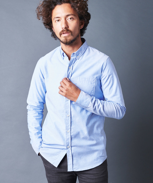 Magine（マージン）の「BROOKS OXFORD B.D SHIRTS L/S ブルックスオックスフォードボタンダウンシャツロングスリーブ（シャツ/ブラウス・メンズ・ホワイト/ブルー/ネイビー・44/46/48）」の6枚目の写真
