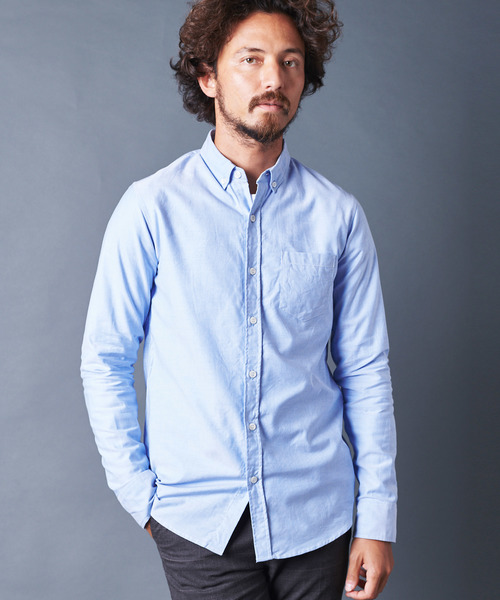 Magine（マージン）の「BROOKS OXFORD B.D SHIRTS L/S ブルックスオックスフォードボタンダウンシャツロングスリーブ（シャツ/ブラウス・メンズ・ホワイト/ブルー/ネイビー・44/46/48）」の7枚目の写真