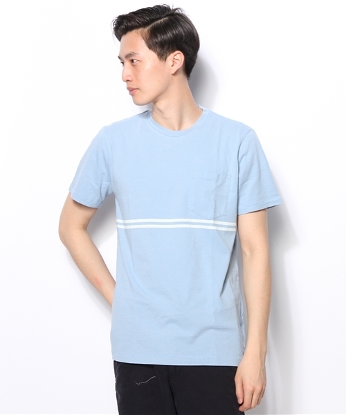 BEAMS(ビームス)の「○M.Nii / Double Overhead Stripe(Tシャツ/カットソー・メンズ・ライトブルー・MEDIUM/SMALL/X-SMALL)」の1枚目の写真