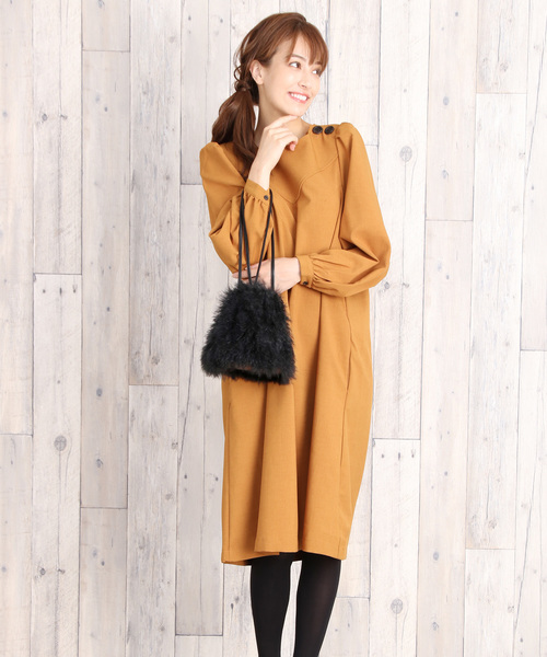 sankyo shokai（サンキョウショウカイ）の「カシミヤファー巾着バッグ（ハンドバッグ・レディース・ピンク/モカ/グレー/ブラック・FREE）」の16枚目の写真
