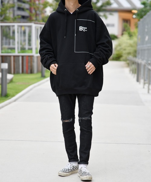 kutir（クティール）の「スクエアロゴウラキモウパーカー（パーカー・メンズ・ブラック/ダークブラウン/グリーン・MEDIUM/LARGE）」の10枚目の写真